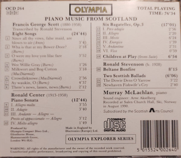 Murray McLachlan : Piano Music From Scotland (CD, Album)