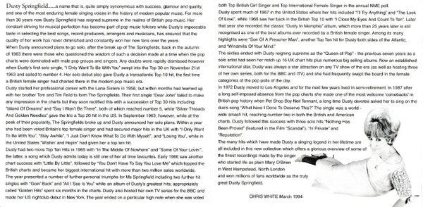 Dusty Springfield : Goin' Back - The Very Best Of Dusty Springfield (1962 - 1994) (CD, Comp, RE, RM)