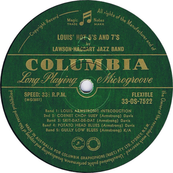Lawson-Haggart Jazz Band : Louis' Hot 5's And 7's (10", Album)