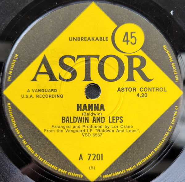Baldwin And Leps : Beg Your Sweet Pardon / Hanna (7", Single)