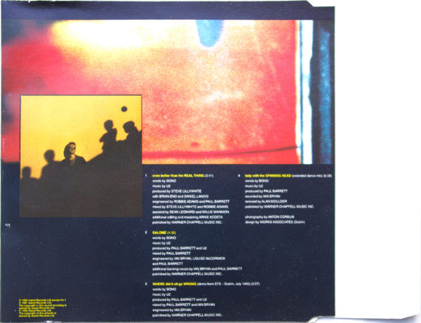 U2 : Even Better Than The Real Thing (CD, Single)