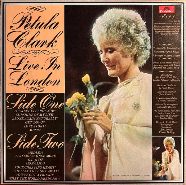 Petula Clark : Live In London (LP, Album)
