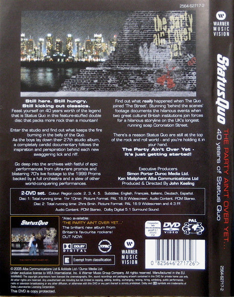 Status Quo : The Party Ain't Over Yet... 40 Years Of Status Quo (2xDVD-V, PAL)