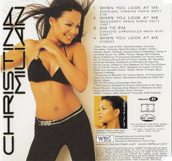 Christina Milian : When You Look At Me (CD, Single, Enh)
