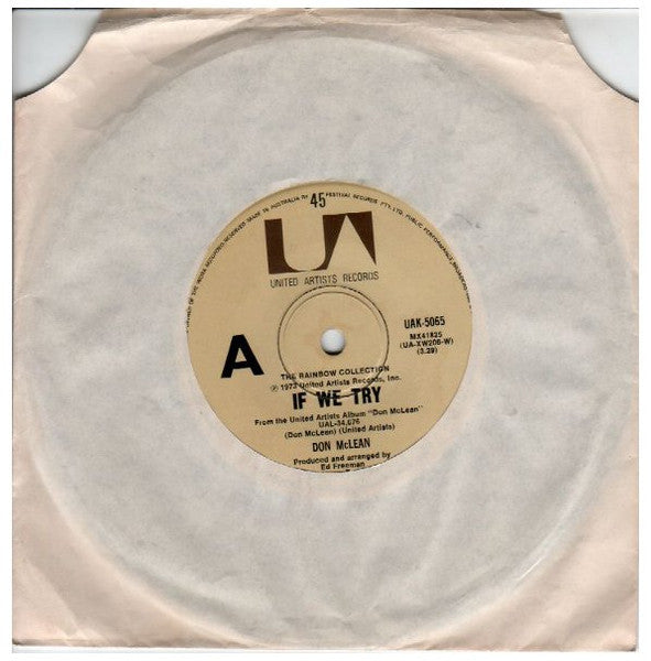 Don McLean : If We Try (7", Mono)