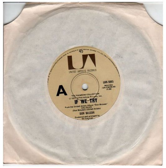 Don McLean : If We Try (7", Mono)