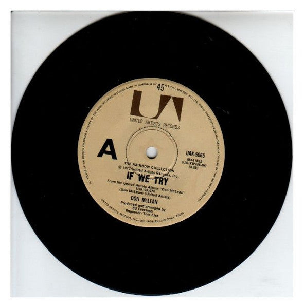 Don McLean : If We Try (7", Mono)