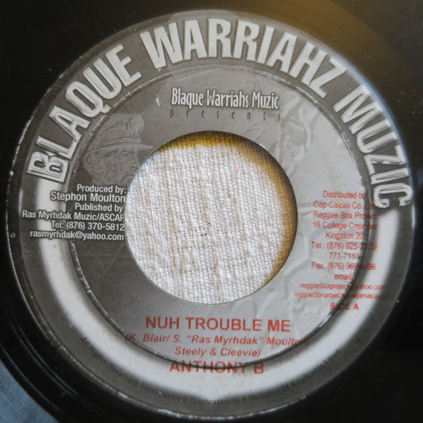 Anthony B / Jah Thunder : Nuh Trouble Me / Go Get A Girl (7")