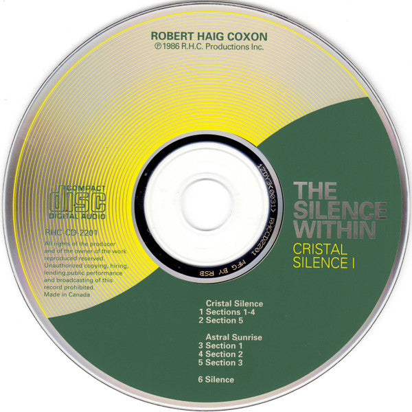 Robert Haig Coxon : The Silence Within – Cristal Silence I (CD, Album, RE)