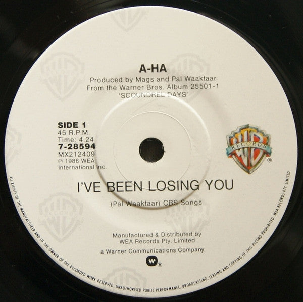 a-ha : I've Been Losing You (7")