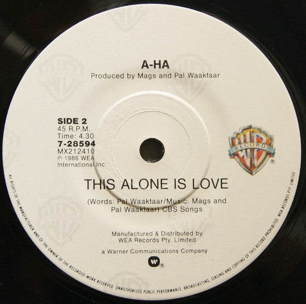 a-ha : I've Been Losing You (7")