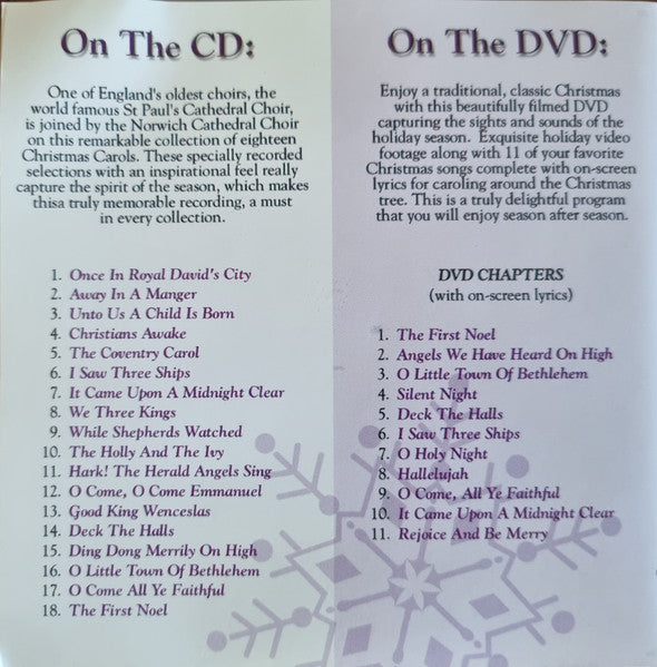 St Paul's Cathedral Choir*, Norwich Cathedral Choir : The Angels Sang: An Inspirational Christmas (CD, Album + DVD-V)