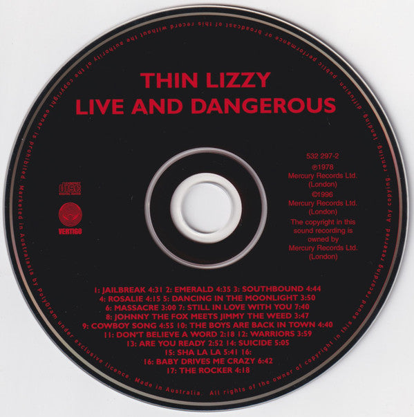 Thin Lizzy : Live And Dangerous (CD, Album, RE)