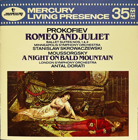 Prokofiev* / Moussorgsky* - Minneapolis Symphony Orchestra, Stanislaw Skrowaczewski / London Symphony Orchestra, Antal Dorati : Romeo And Juliet, Ballet Suites Nos. 1 & 2 / A Night On Bald Montain  (CD, Comp, RP)
