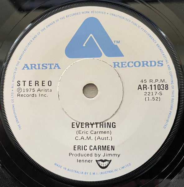 Eric Carmen : All By Myself (7")