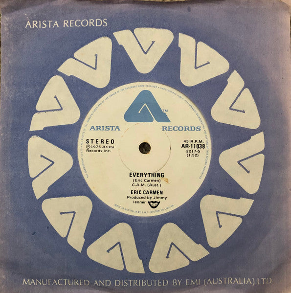 Eric Carmen : All By Myself (7")