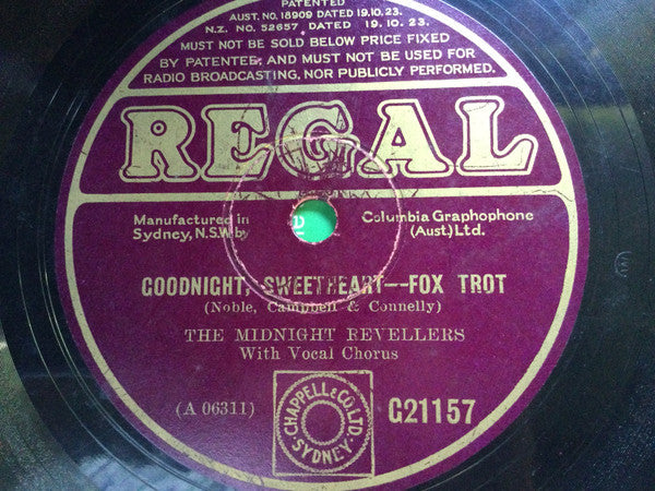 The Midnight Revellers : Goodnight Sweetheart (Shellac, 10")