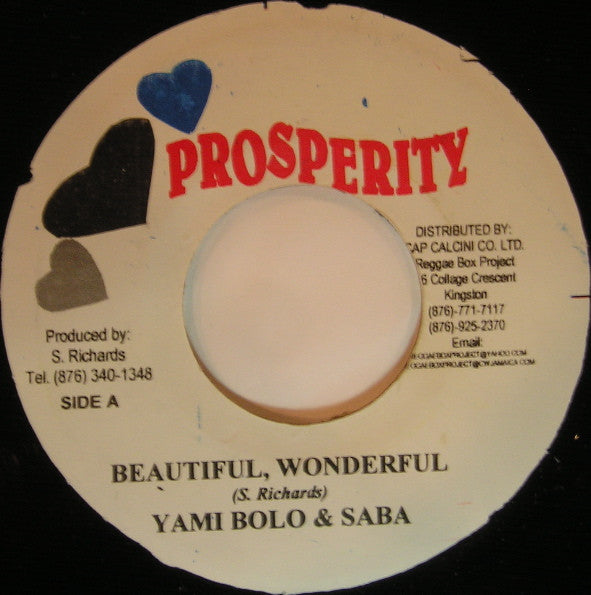 Yami Bolo & Saba Tooth : Beautiful, Wonderful / Life Giver (7")