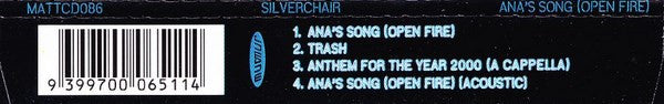 Silverchair : Ana's Song (Open Fire) (CD, Single)