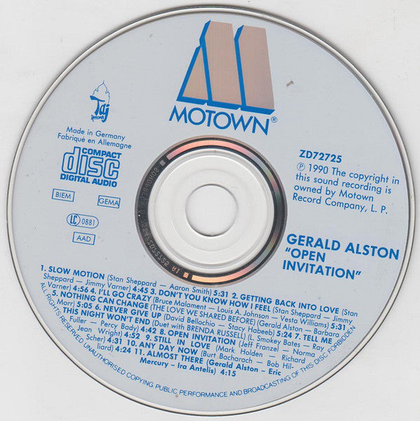 Gerald Alston : Open Invitation (CD, Album)