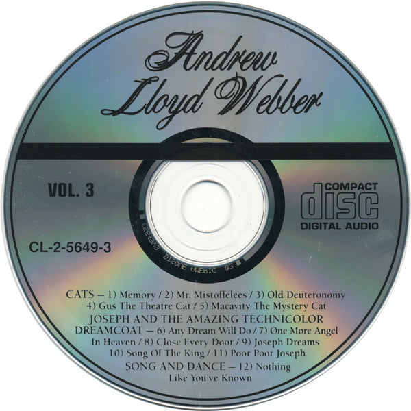 Unknown Artist : The Music Of Andrew Lloyd Webber Vol. 3 (CD)