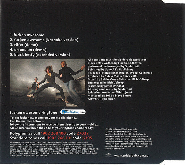 Spiderbait : Fucken Awesome (CD, Single)