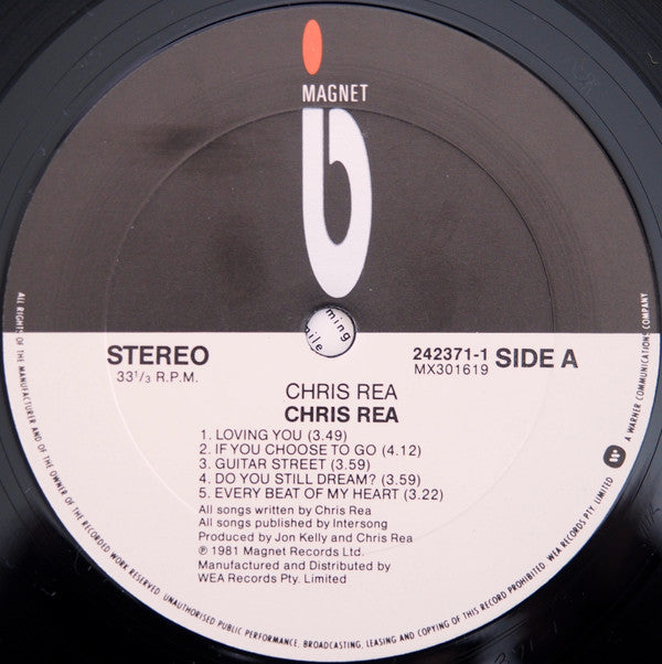Chris Rea : Chris Rea (LP, Album, RE, Red)