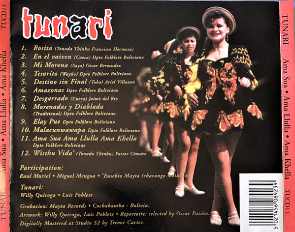 Tunari : Ama Sua • Ama Llulla • Ama Khella (CD, Album)