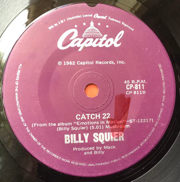 Billy Squier : Emotions In Motion (7", Single)