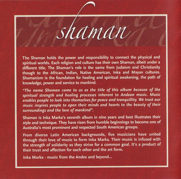 Inka Marka : Shaman (CD, Album)