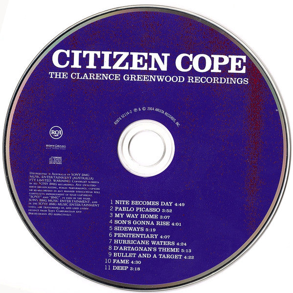 Citizen Cope : The Clarence Greenwood Recordings (CD, Album)