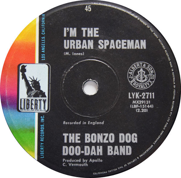 The Bonzo Dog Doo-Dah Band* : I'm The Urban Spaceman (7")