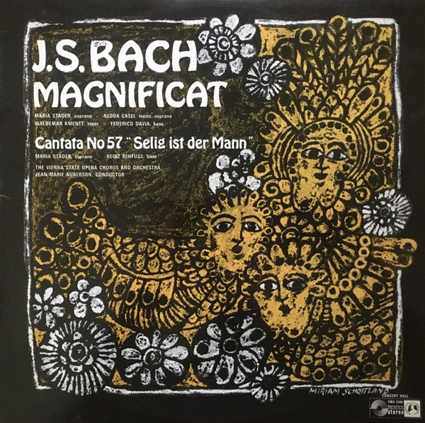 Johann Sebastian Bach, Wiener Staatsopernchor And Wiener Festspielorchester, Jean-Marie Auberson : Magnificat / Cantata No 57 "Selig Ist Der Mann" (LP, Album)