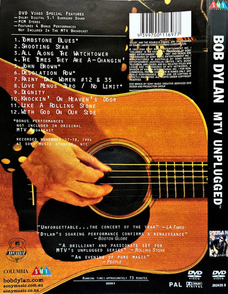 Bob Dylan : MTV Unplugged (DVD, PAL)