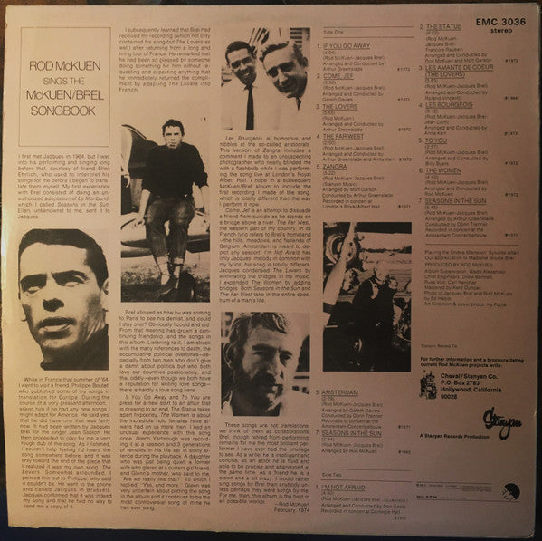 Rod McKuen : Seasons In The Sun (Rod Mckuen Sings The McKuen/Brel Songbook) (LP, Comp)