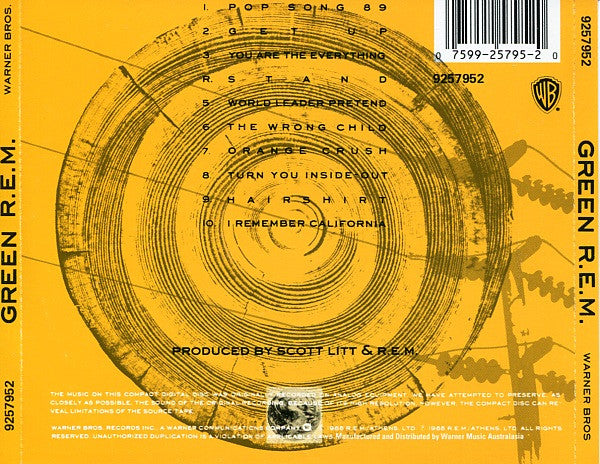 R.E.M. : Green (CD, Album, RP)