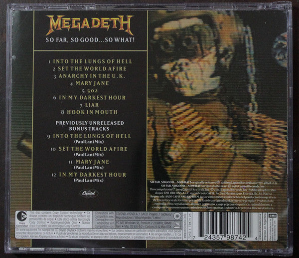 Megadeth : So Far, So Good... So What! (CD, Album, Copy Prot., RE, RM)
