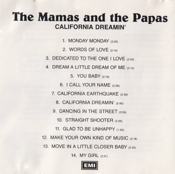 The Mamas & The Papas : California Dreamin' (CD, Comp, RE)