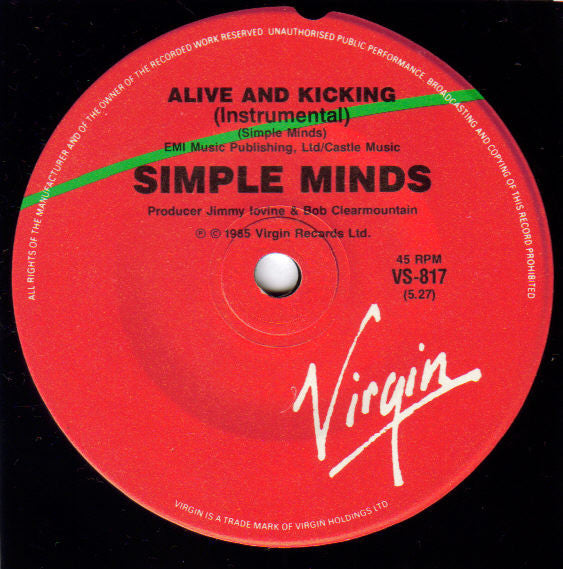 Simple Minds : Alive And Kicking (7", Single)