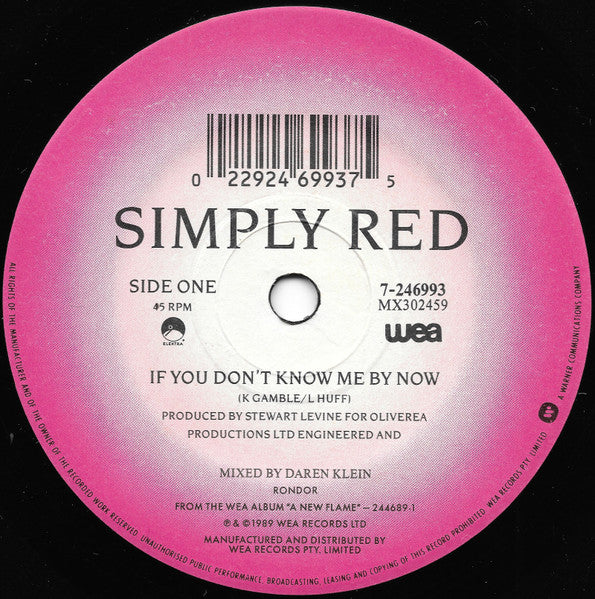 Simply Red : If You Don't Know Me By Now (7", Single)