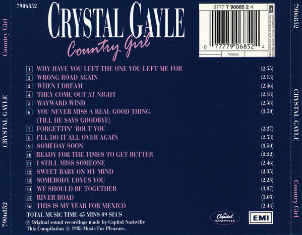 Crystal Gayle : Country Girl (CD, Comp, RE)