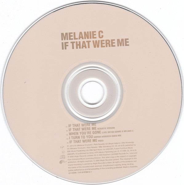 Melanie C : If That Were Me (CD, Maxi, Enh)