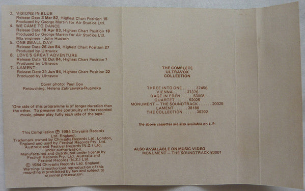 Ultravox : The Collection (Cass, Comp)