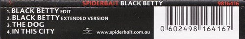 Spiderbait : Black Betty (CD, Single)