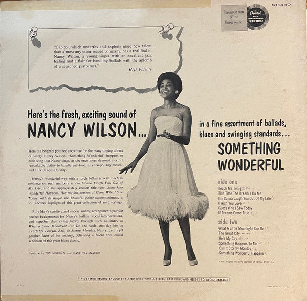 Nancy Wilson : Something Wonderful (LP, Album, Scr)