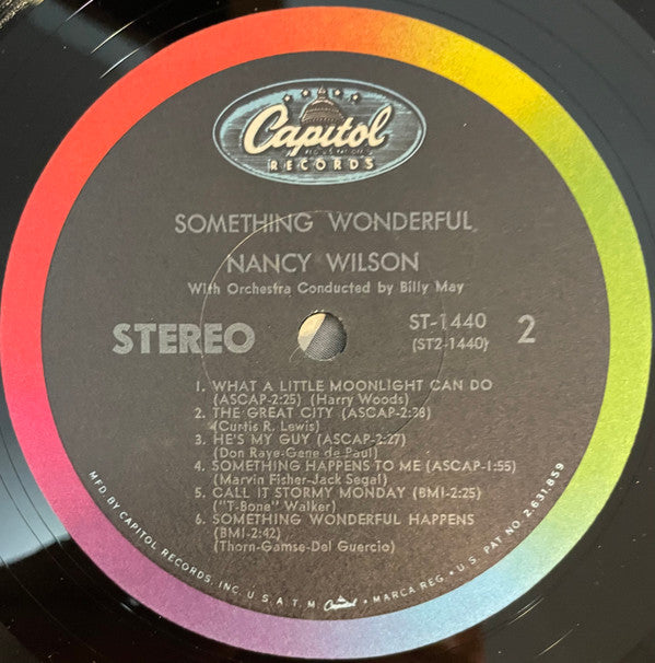 Nancy Wilson : Something Wonderful (LP, Album, Scr)
