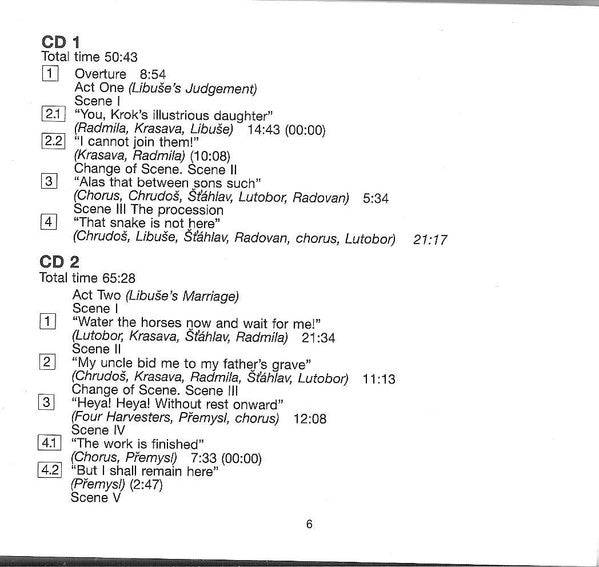 Bedřich Smetana, Gabriela Beňačková, Orchestr Národního Divadla, Sbor Národního Divadla, Zdeněk Košler : Libuše (3xCD)