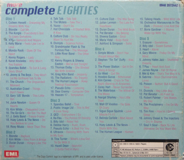 Various : More Complete Eighties (5xCD, Comp, Copy Prot. + Box)