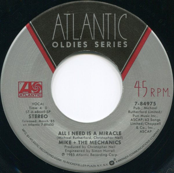 Mike + The Mechanics* : All I Need Is A Miracle / Silent Running (7", Single, Spe)