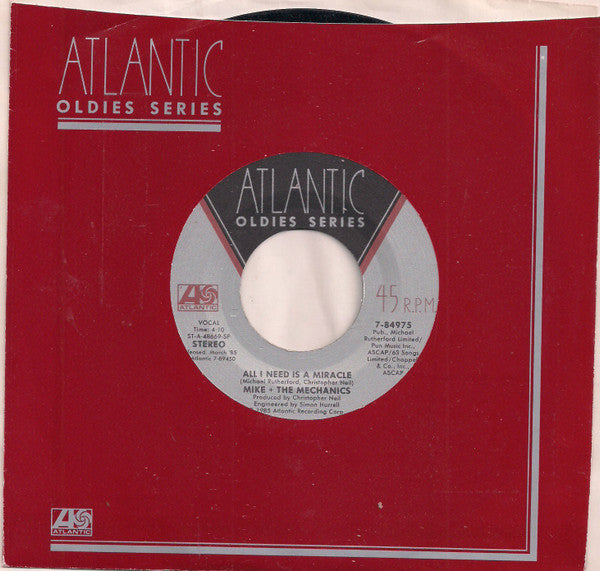 Mike + The Mechanics* : All I Need Is A Miracle / Silent Running (7", Single, Spe)